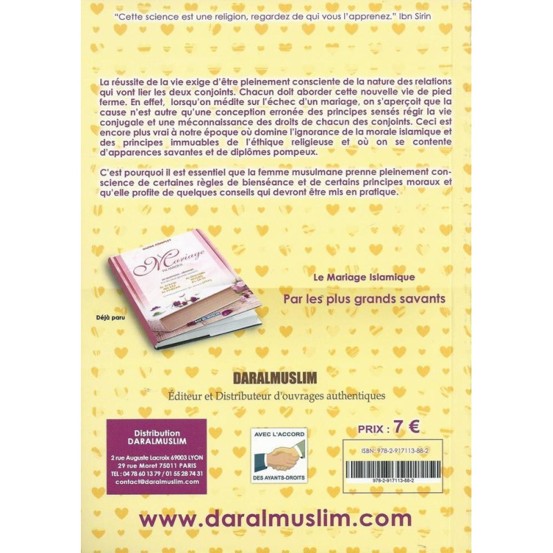 20 Conseils a Ma Soeur Avant Son Mariage - Edition Dar Al Muslim