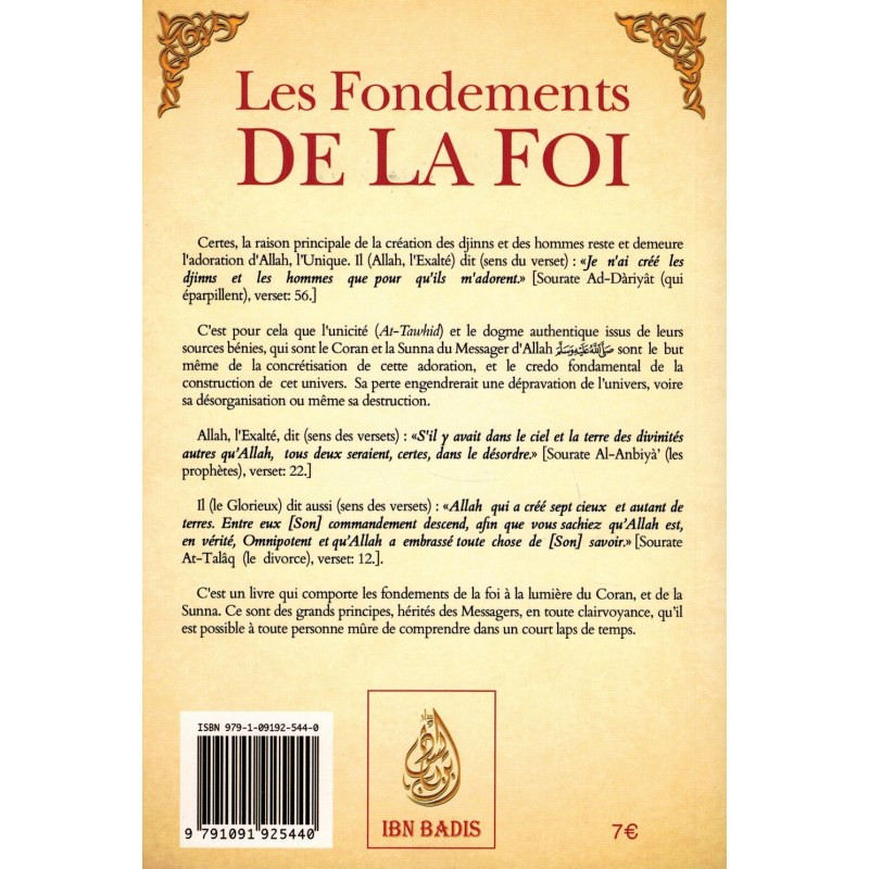 Les Fondements de la Foi - Muhammad Ibn Abd Al-Wahhab - Ibn Badis