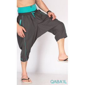 Saroual de bain qaba'il gris et bleu
