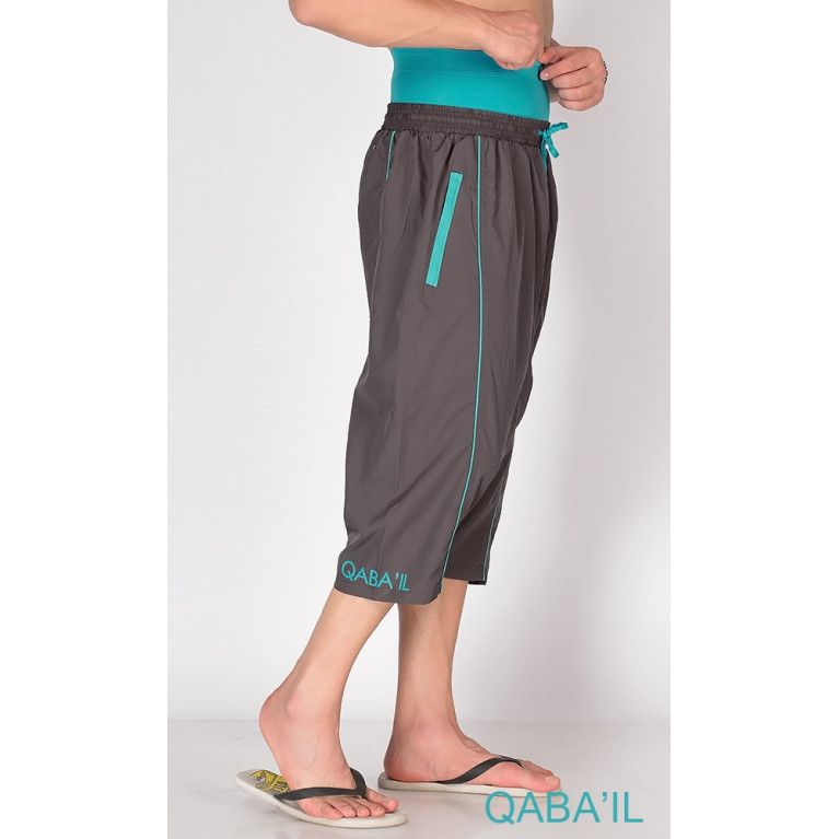 Sarouel de Bain Lycra - Anthracite - Qaba'il - 3049 Sarouel de Bain Lycra - Anthracite - Qaba'il - 3049