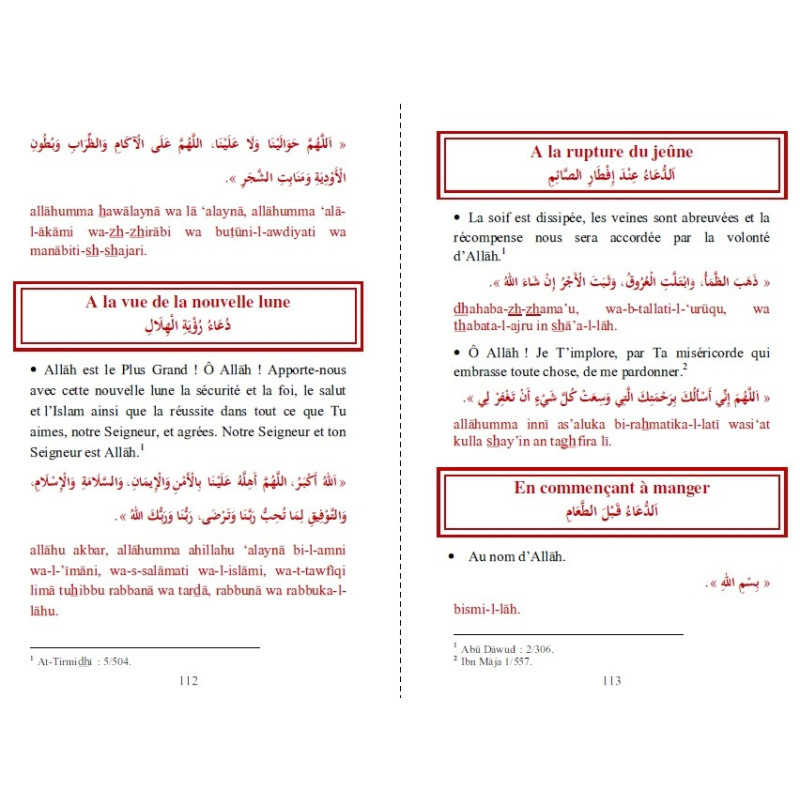 Citadelle Du Musulman - Marron - Francais Arabe Phonétique - Edition Orientica