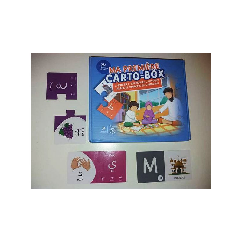 J'Apprends l'Alphabet Arabe en S'Amusant - Carto Box - Puzzle Educatif - Muslim Kid -  A partir de 3 ans