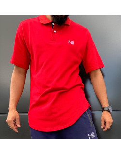 Polo Iceberg Coton Piqué 100% Coton - Rouge - T-Shirt Oversize - Na3im
