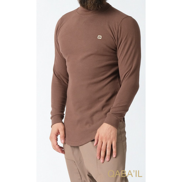 Pull Col Montant Qaba'il : Taupe