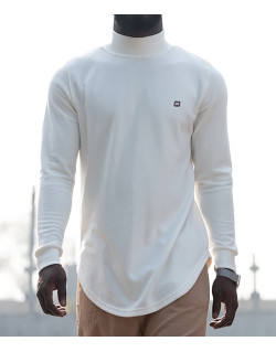 Pull Col Montant Qaba'il : Blanc
