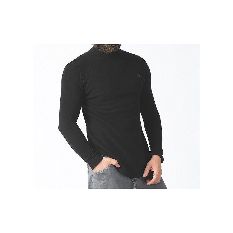 Pull Col Montant Qaba'il : Noir