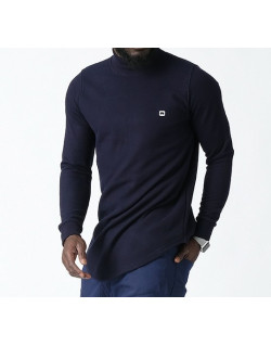 Pull Col Montant Qaba'il : Bleu Nuit