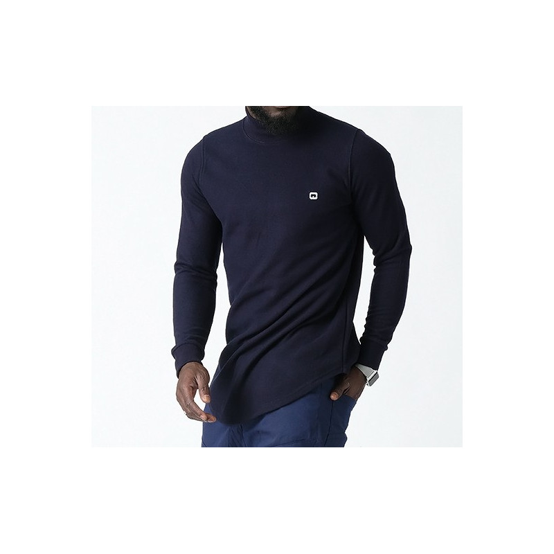 Pull Col Montant Qaba'il : Bleu Nuit