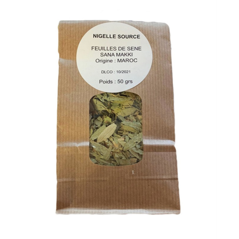 Feuille de Séné - Sana Makki - Tisane 100% Naturel - Sachet 50 gr