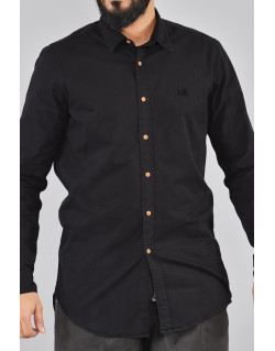 Chemise NOIR Oversize - SLEEV 100% Coton - Na3im
