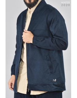 Veste BLEU MARINE Oversize - TWEED 100% Coton - Na3im