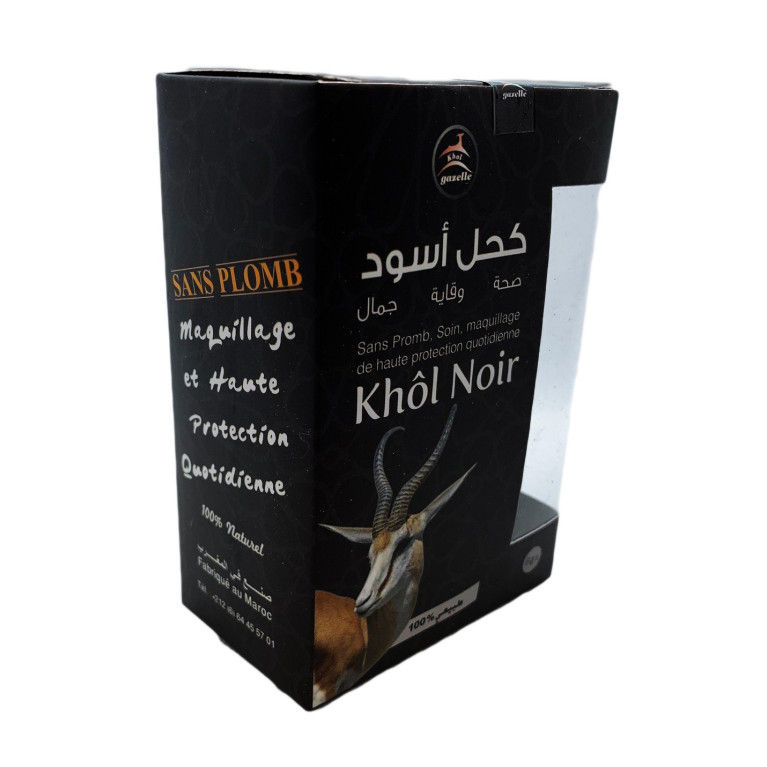 Khol Noir en poudre d'Antimoine - Sans Plomb 100% Naturel - Khol Gazelle 