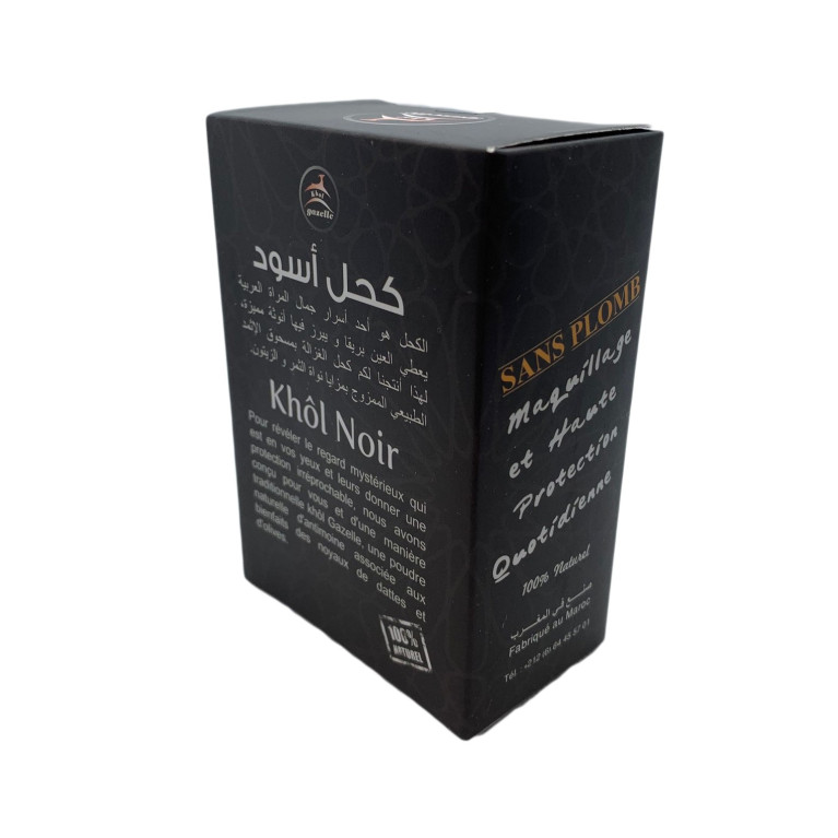 Khol Noir en poudre d'Antimoine - Sans Plomb 100% Naturel - Khol Gazelle 
