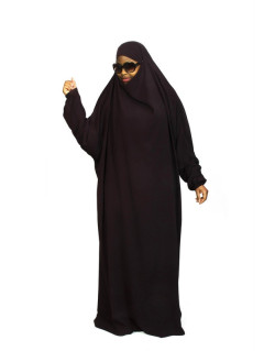 Jilbab 1P - Aubergine 109 - Caviary - Jilbeb El Bassira