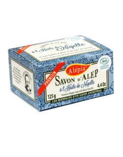Savon d'Alep - Premium BIO à l'Huile de Nigelle - 125 gr - Alepia