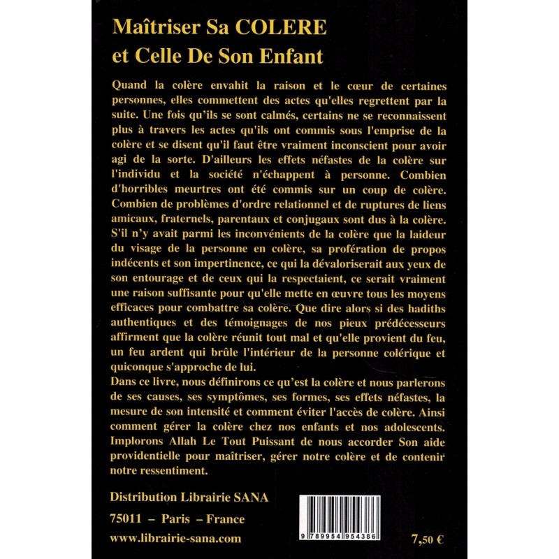 Maitriser sa Colére et celle de son Enfant - Edition Al Madina