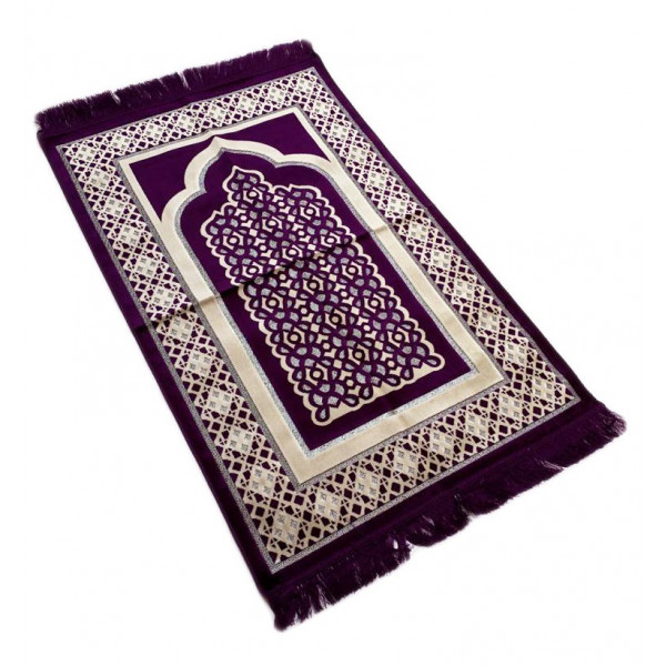  Tapis  de  Pri re  de  Luxe Violine Adulte 73 x110 cm