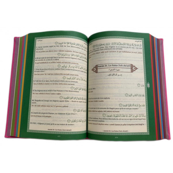 Combien De Pages Contient Le Coran Le Saint Coran Bleu Roi - Couverture Daim - Pages Arc-En-Ciel