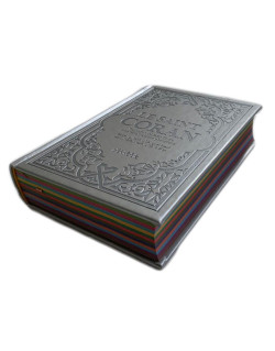 Le Saint Coran Argenté - Couverture Daim - Pages Arc-En-Ciel - Français-Arabe-Phonétique - Maison Ennour