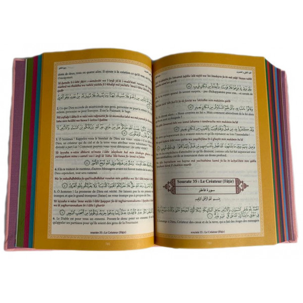Combien De Pages Contient Le Coran Le Saint Coran Bleu Roi - Couverture Daim - Pages Arc-En-Ciel