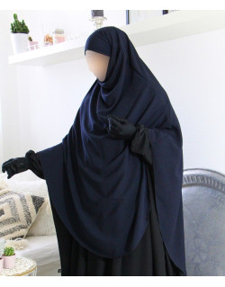 Hijab / Khimar Extra Long Hafsa  - Bleu - Umm Hafsa