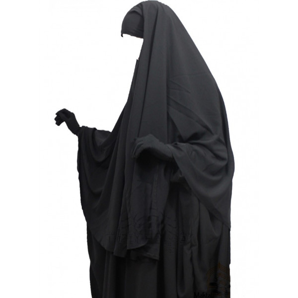 Hijab Khimar  Cape Noir Umm  Hafsa 