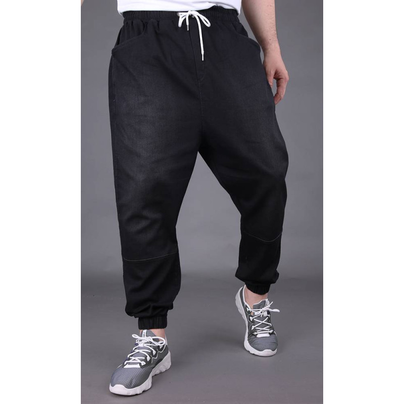 Sarouel Jean Stretch Léger - Noir - Coupe Djazairi : Qaba'il