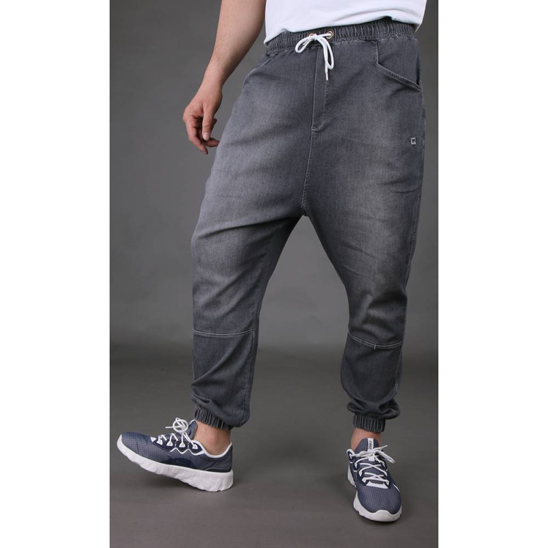 Sarouel Jean Stretch - Gris - Qaba'il : Coupe Djazairi  - Pants Léger