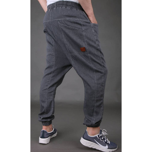 Sarouel Jean Stretch - Gris - Qaba'il : Coupe Djazairi  - Pants Léger