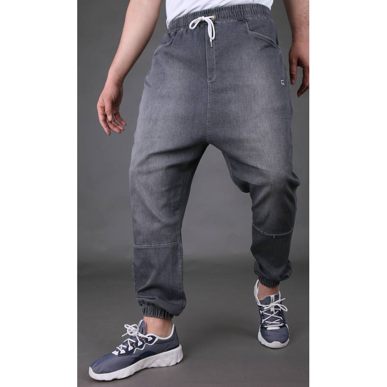 Sarouel Jean Stretch - Gris - Qaba'il : Coupe Djazairi  - Pants Léger