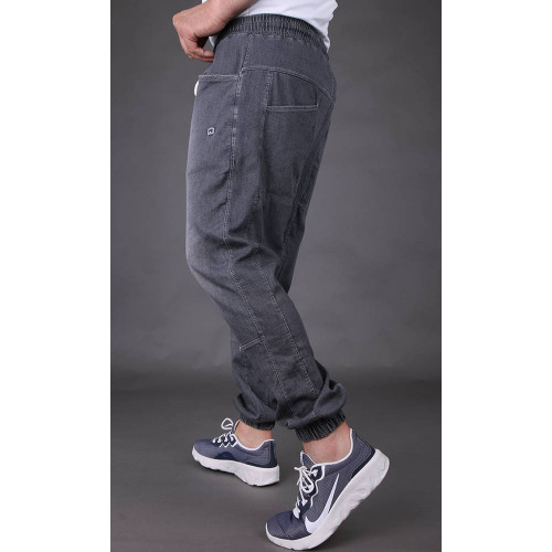 Sarouel Jean Stretch - Gris - Qaba'il : Coupe Djazairi  - Pants Léger