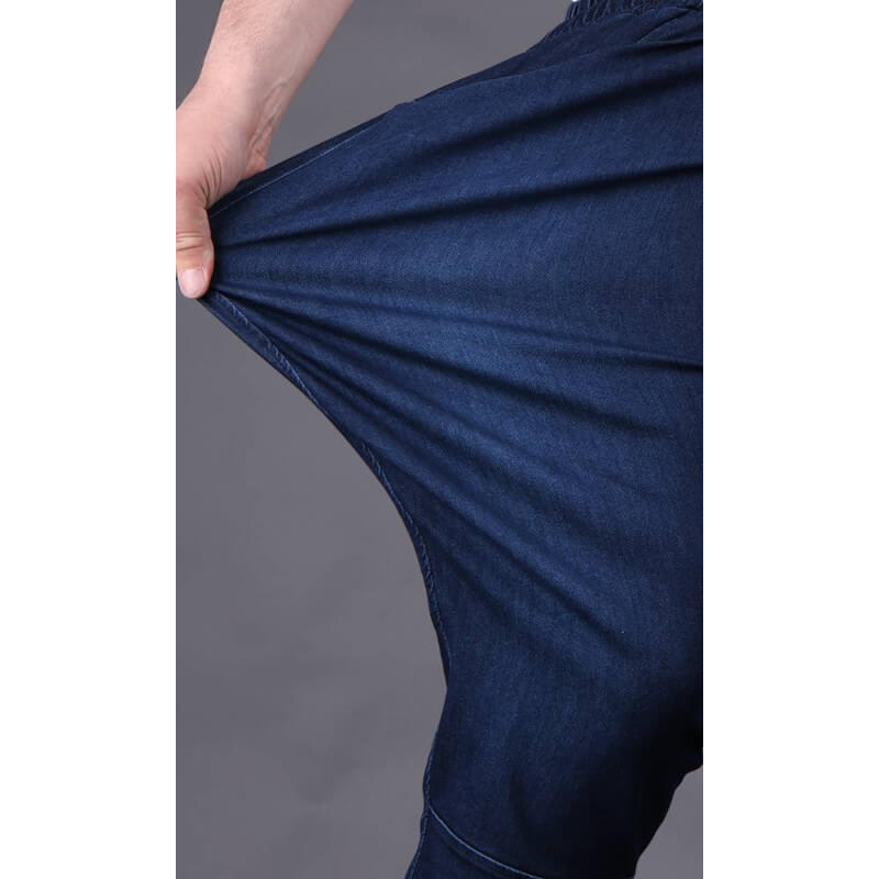 Sarouel Jean Stretch - Bleu Brut - Qaba'il : Coupe Djazairi  - Pants Léger