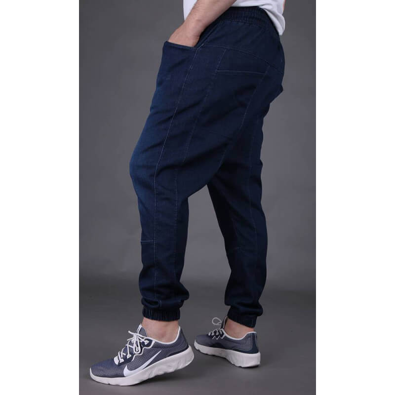 Sarouel Jean Stretch - Bleu Brut - Qaba'il : Coupe Djazairi  - Pants Léger