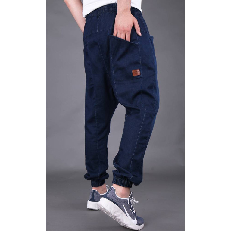 Sarouel Jean Stretch - Bleu Brut - Qaba'il : Coupe Djazairi  - Pants Léger