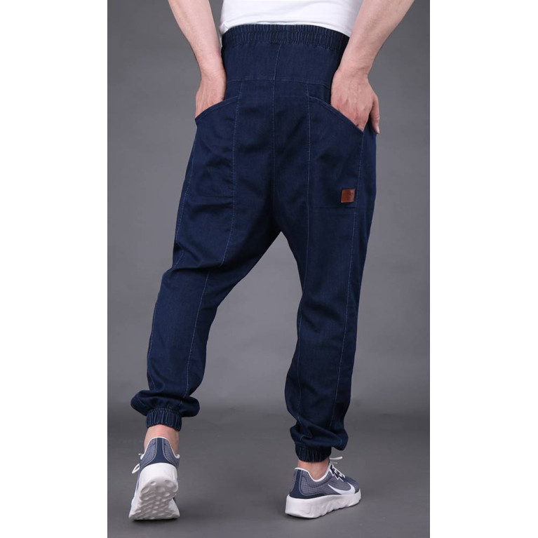 Sarouel Jean Stretch - Bleu Brut - Qaba'il : Coupe Djazairi  - Pants Léger