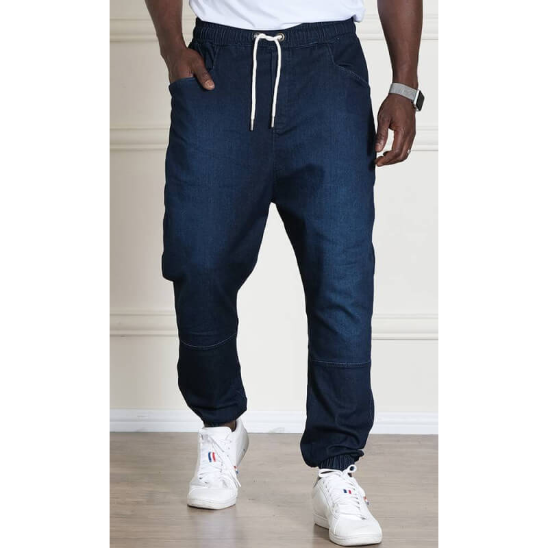 Sarouel Jean Stretch - Bleu Brut - Qaba'il : Coupe Djazairi  - Pants Léger