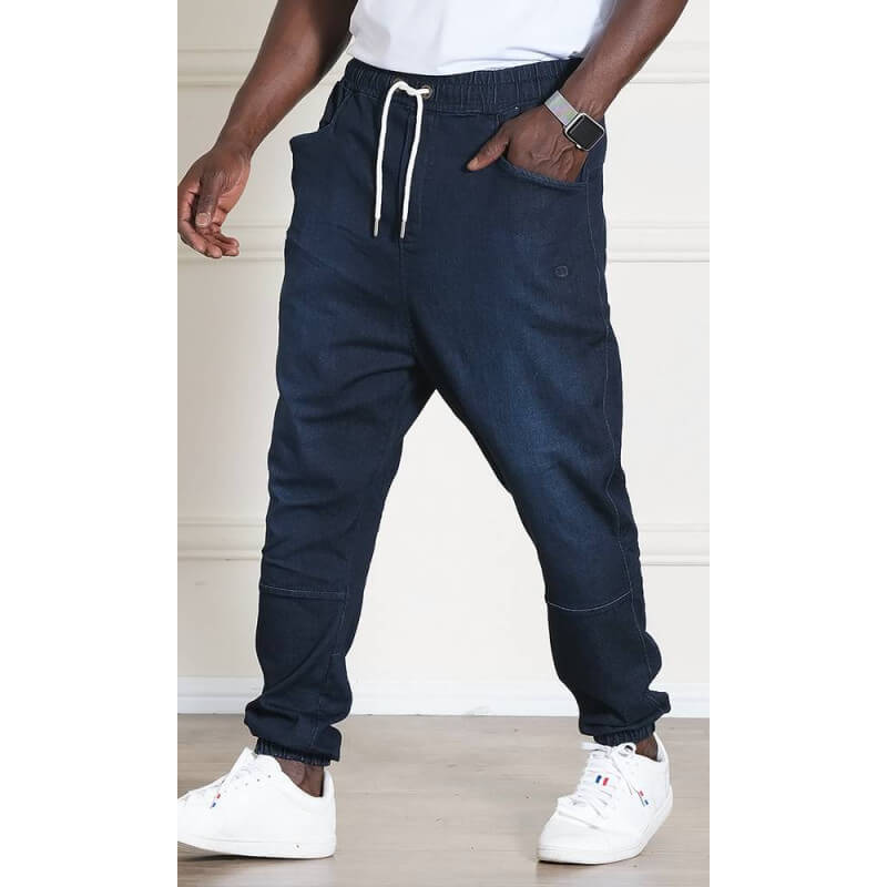 Sarouel Jean Stretch - Bleu Brut - Qaba'il : Coupe Djazairi  - Pants Léger