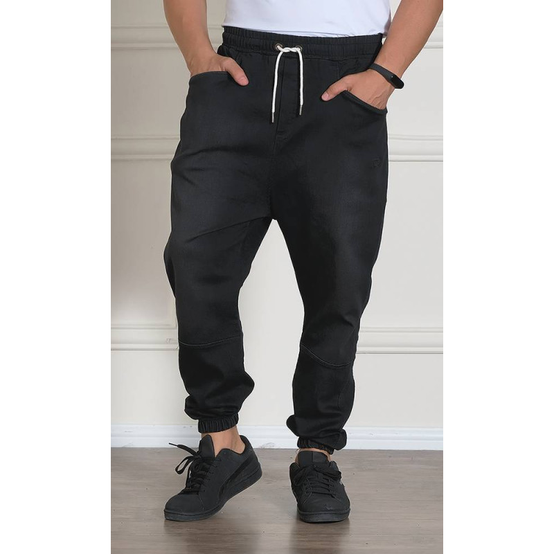 Sarouel Jean Stretch Léger - Noir - Coupe Djazairi : Qaba'il