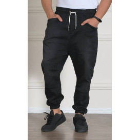 Sarouel Jean Stretch Léger - Noir - Coupe Djazairi : Qaba'il