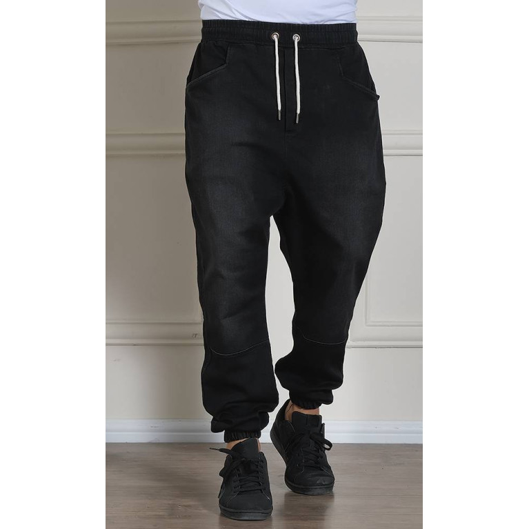 Sarouel Jean Stretch Léger - Noir - Coupe Djazairi : Qaba'il