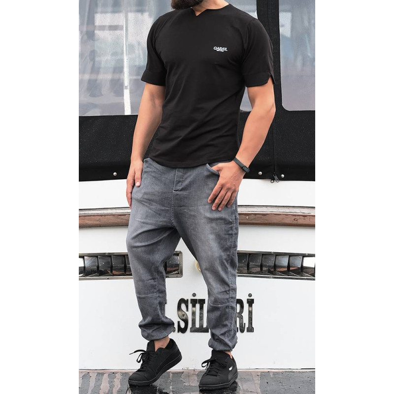 Sarouel Jean Stretch - Gris - Qaba'il : Coupe Djazairi  - Pants Léger