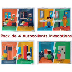 Autocollant ou Sticker - Packs des 4 Autocollants - A5 : 14 x 20 cm - Mooslim Toys