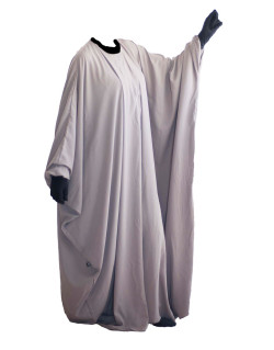 Abaya Lycra Col et Manche Lycra, Papillon - Taupe - Arbaya Umm Hafsa