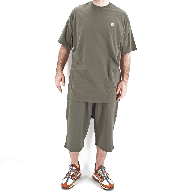 Ensemble Hem Kaki : Tshirt Oversize + Saroual - Manche Courte - DC Jeans Ensemble Hem Kaki : Tshirt Oversize + Saroual - Manche Courte - DC Jeans