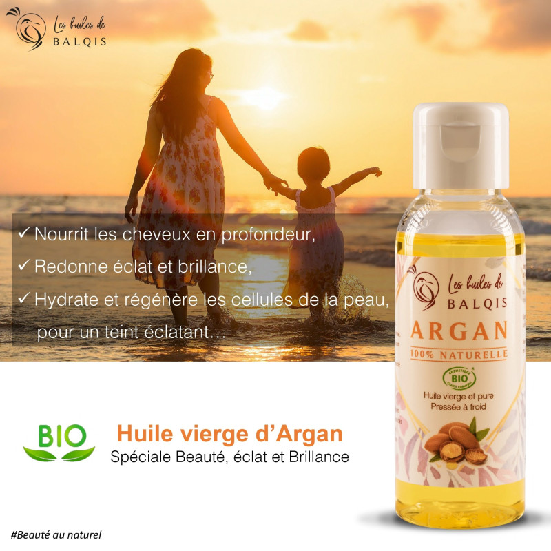 Huile d'Argan BIO - 50 ml - Les Huiles Balqis