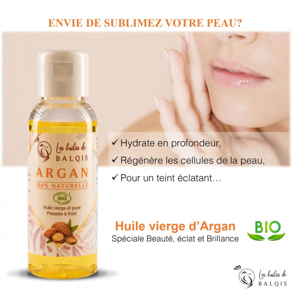 Huile d'Argan BIO - 50 ml - Les Huiles Balqis