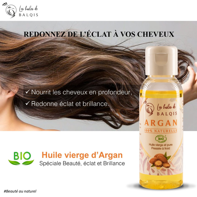 Huile d'Argan BIO - 50 ml - Les Huiles Balqis