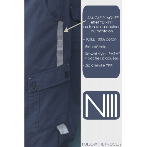 Sarouel N3 - PARA 2 - Bleu Pétrole - Serwel Na3im