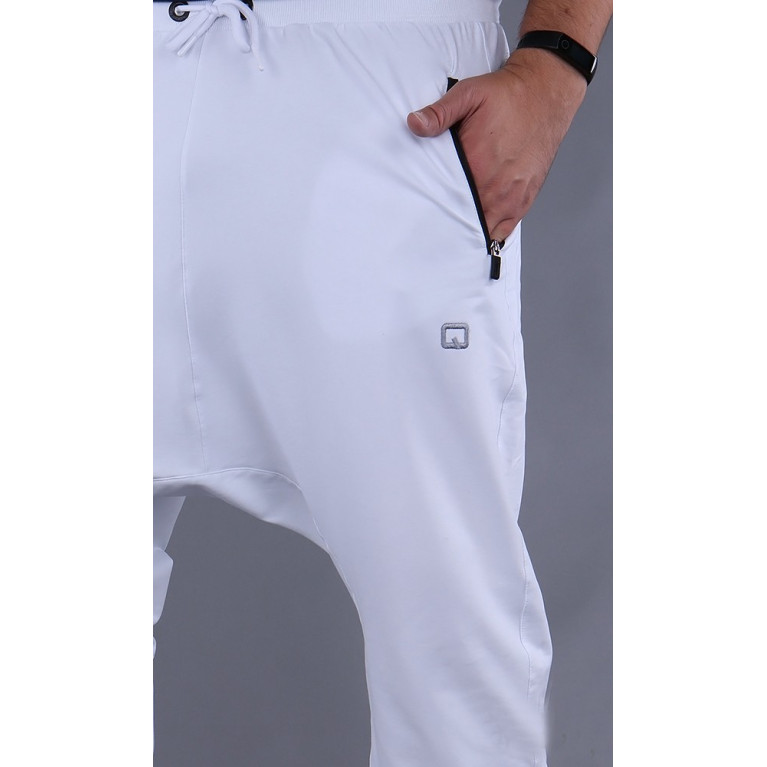 Sarouel Jogging Blanc Qaba'il : Athletik