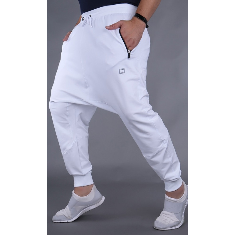 Sarouel Jogging Blanc Qaba'il : Athletik